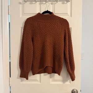 Abercrombie & Fitch Rust Mock Neck Sweater